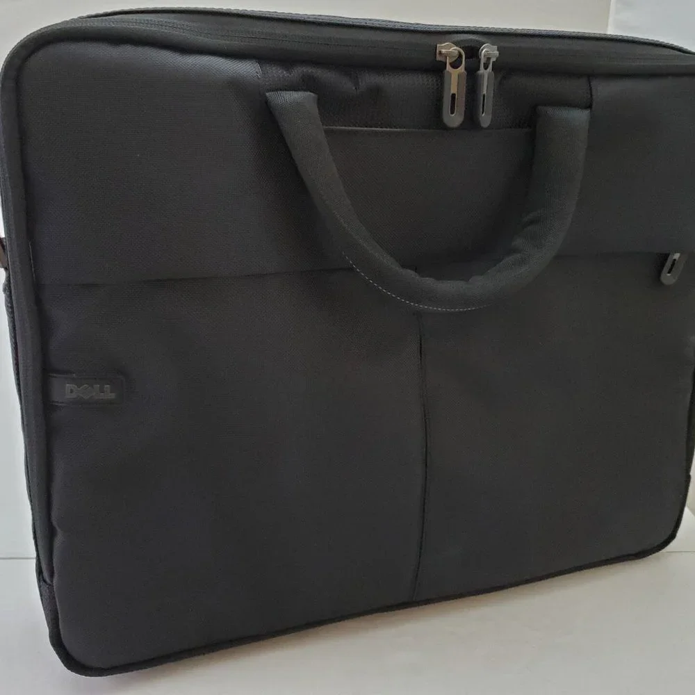 Genuine Dell Deluxe Laptop Notebook Black Carrying Case + Strap